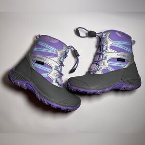 Merrell Kids' Purple and Gray Snow Boots Size 12